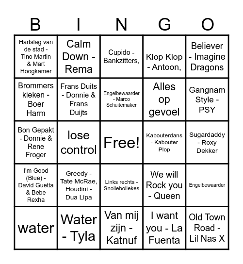 kamp groep 8 Bingo Card