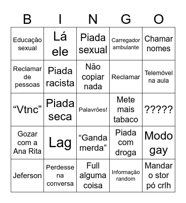 Simões  Bingo Card