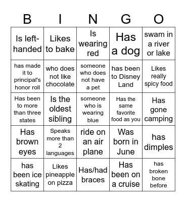 Icebreaker Bingo: Find Someone Who Bingo Card