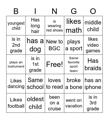 BINGO Card