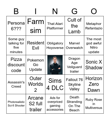 Summer Games Fest Bingo Card