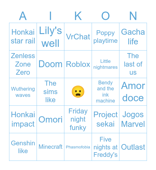 Binguinho 😋 Bingo Card