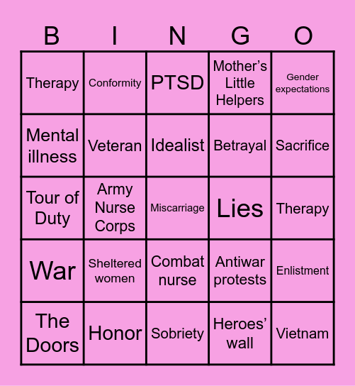 The Women Bingo Card