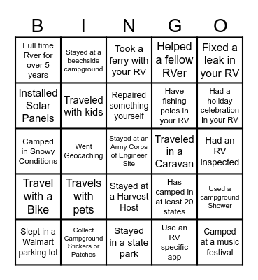 Escapade Bingo!! Bingo Card