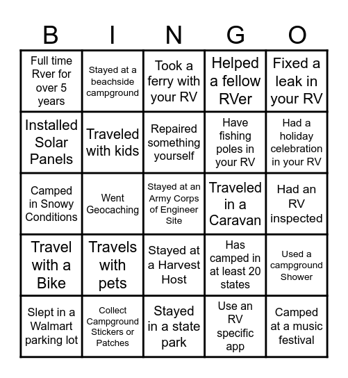 Escapade Bingo!! Bingo Card