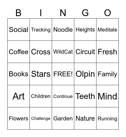 QR Code Bingo Card