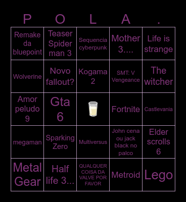 SailorLilo Bingo Card