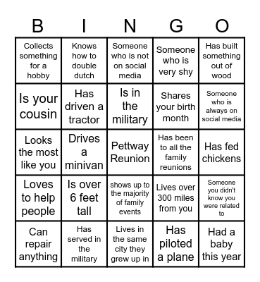 HILL HAYES HERVEY WHITE DIXON Bingo Card