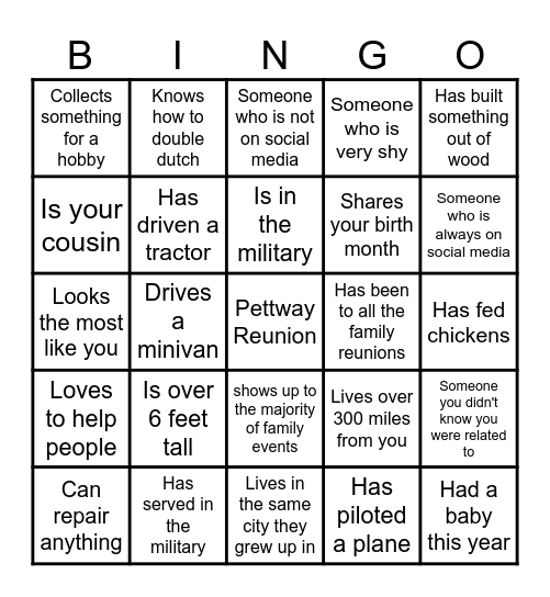 HILL HAYES HERVEY WHITE DIXON Bingo Card