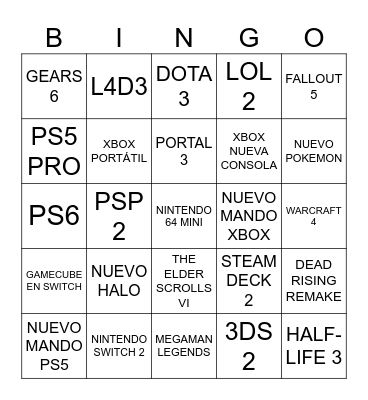 SUMMER GAME FEST 2024 Bingo Card