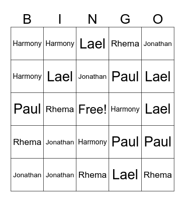 Graduating Class of 2024 Bingo Card
