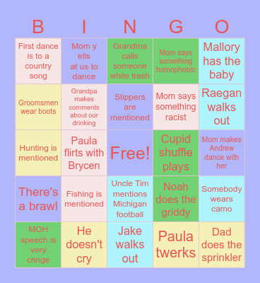 Wedding! Bingo Card