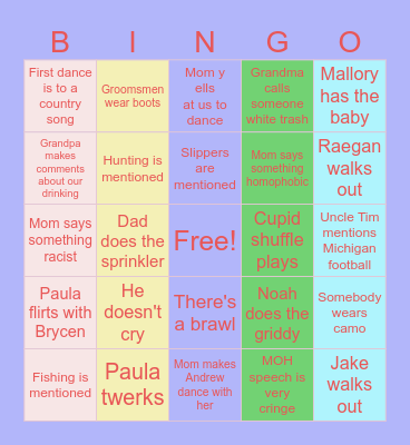 Wedding! Bingo Card