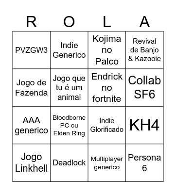 Vasco Bingo Card