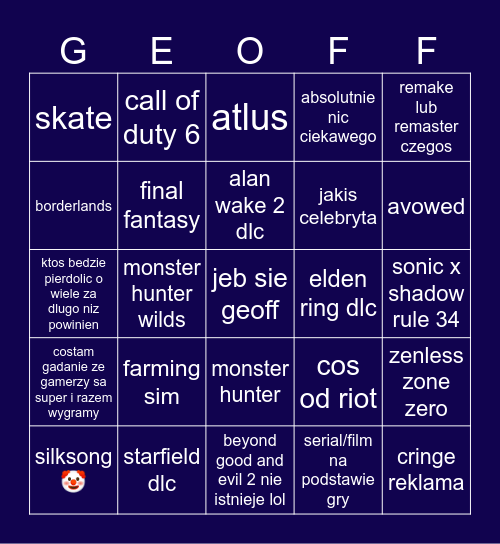Summer Rizz Fest Bingo Card