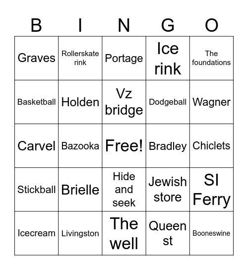 Dogpatch Bingo Card