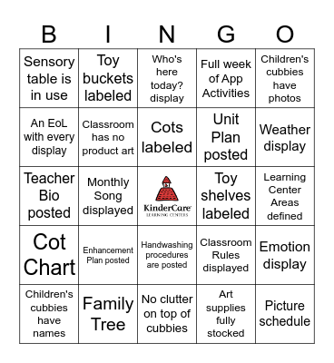 Company's Coming! Bingo Card