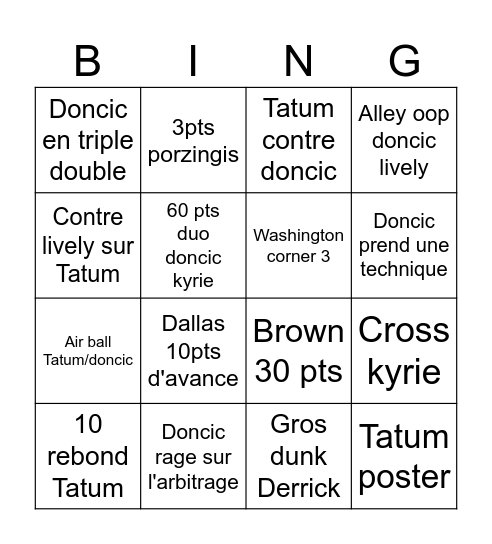 Match 1 Bingo Card