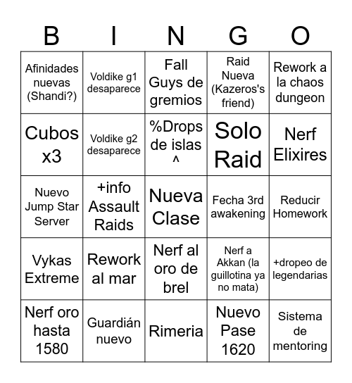 SUMMER LOA ON 2024 Bingo Card