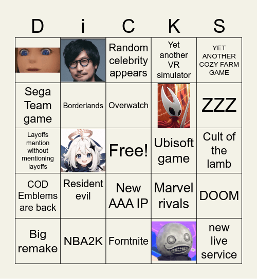 E3 NOT E3 SEASON BINGO Card