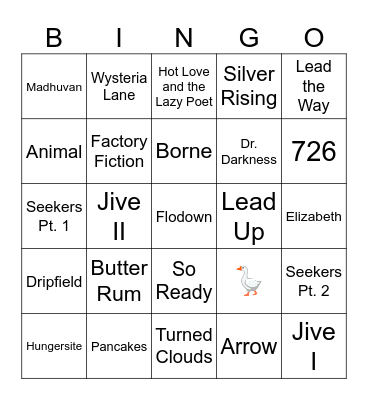 Fiddler's Green Bingo Card