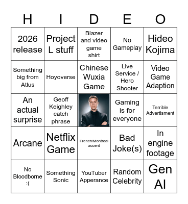 SUMMER LAMES FEST 2024 Bingo Card