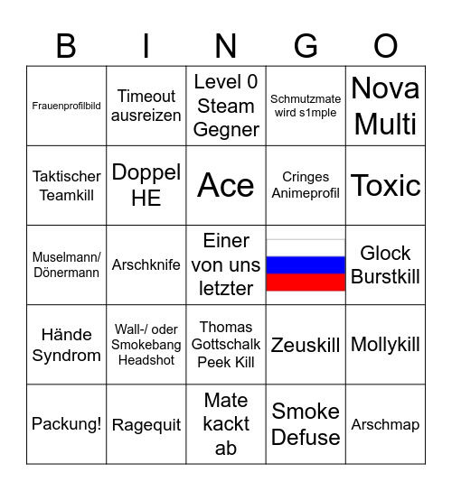 CS:GO Bingo GER Bingo Card