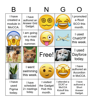 Positive Bingo Card