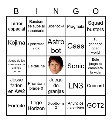 SUMMER GAME FEST Bingo Card