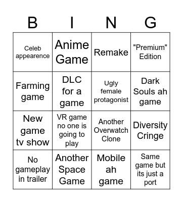 Summer games Bingo Card