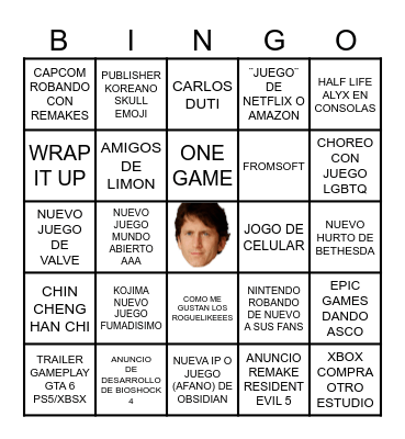 E3/SUMMER GAME FEST Bingo Card