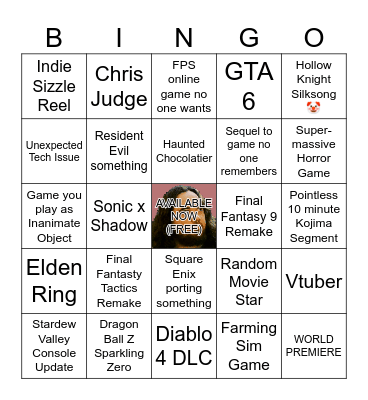 SUMMER GAMES FEST BINGO 2024 Bingo Card