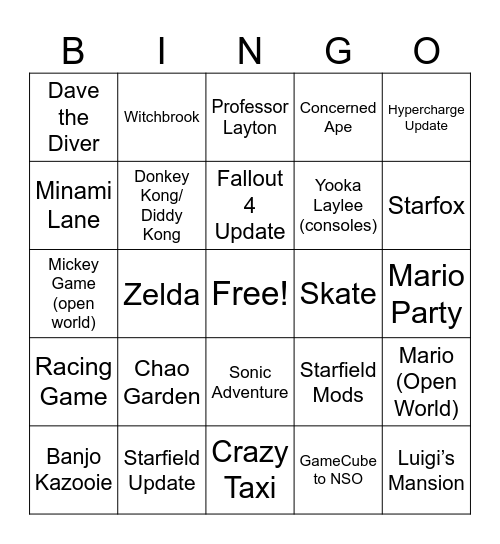 BINGO Card