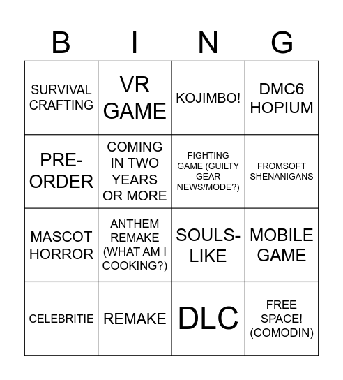 -BINGO GAMES FEST- Bingo Card