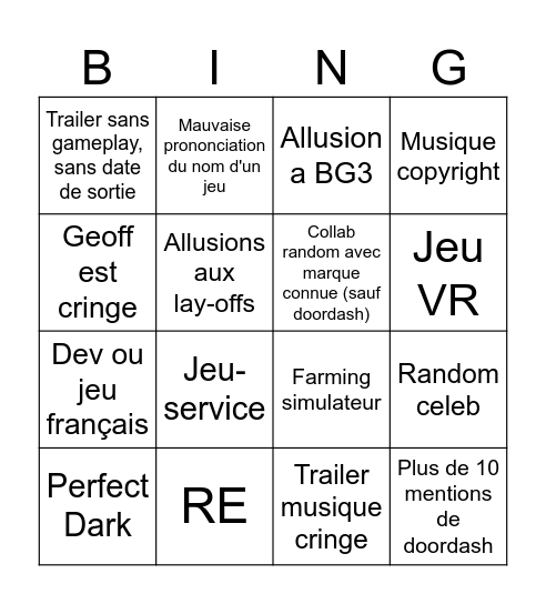 Festival des jeux d'été lo Bingo Card