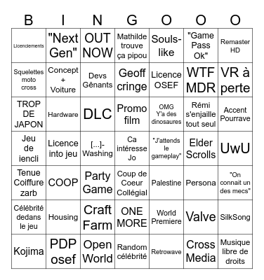 summer games fest 2024 Bingo Card