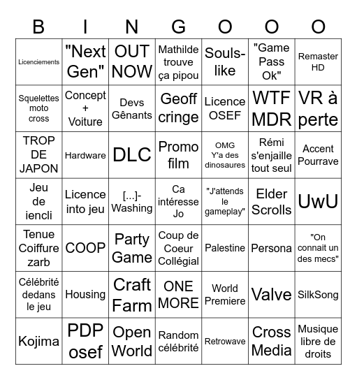 summer games fest 2024 Bingo Card