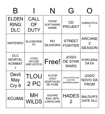 SUMMER GAME FEST Bingo Card