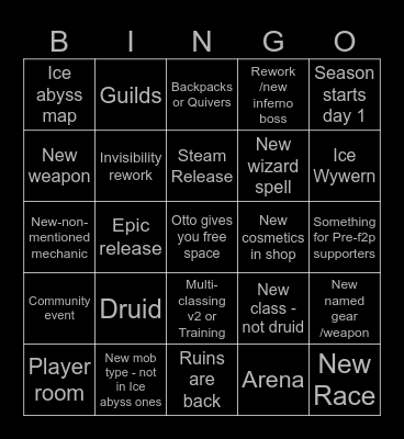 Day1 Wipe #3 Bingo Card