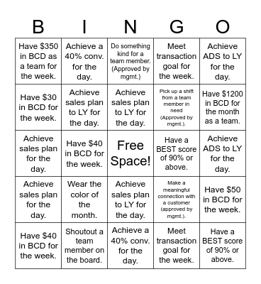 Vera Bradley June Bingo Card