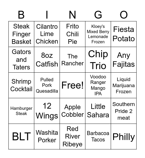 HAPPY FRIDAY!! :) Bingo Card
