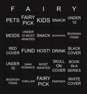 BLACKOUT FAIRY SCHMINGO! Bingo Card