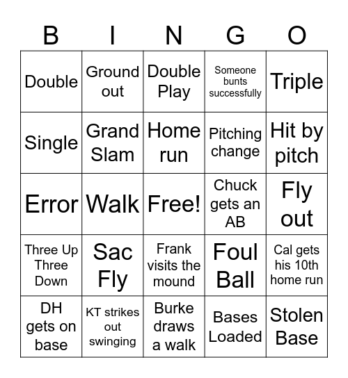 Vols Super Regional Bingo Card