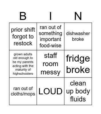 eli workplace fun Bingo Card