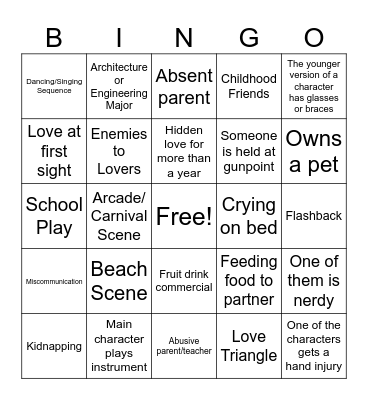 BL Checklist Bingo Card