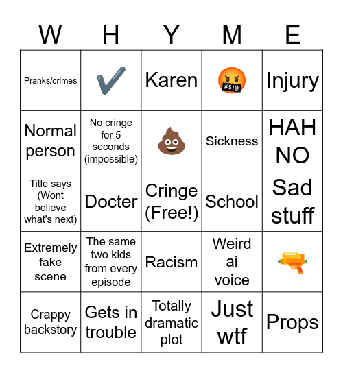 Dharman Bingo Card