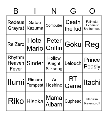Infinite Craft Bingo Card