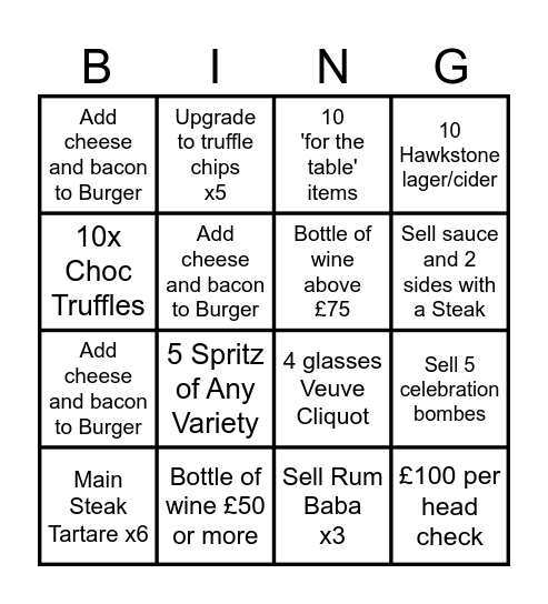 Weekend Bingo! Bingo Card