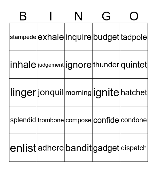 Bingo Card