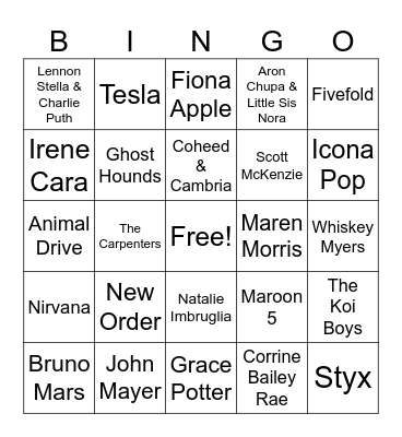 Music_06082024 Bingo Card